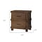 Homeroots Adams Nightstand Antique Oak 285584 - alternate 3